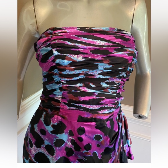 Leopard printed dress size 10, made of 100% silk - Picture 2 of 12
